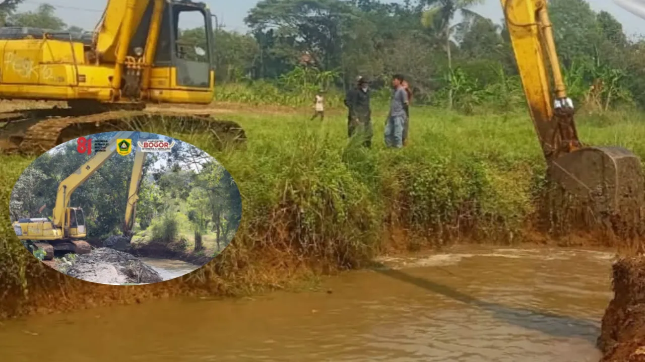Cegah Luapan Banjir, Pemkab Bogor Optimalkan Normalisasi Kali Cibeuteung di Rancabungur
