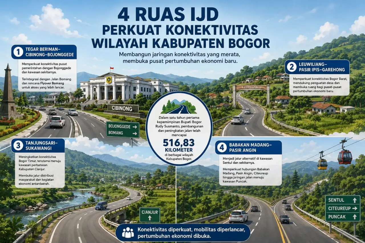 Pemkab Bogor Siapkan 4 Ruas Jalan Strategis IJD untuk Perkuat Konektivitas dan Pusat Ekonomi Baru