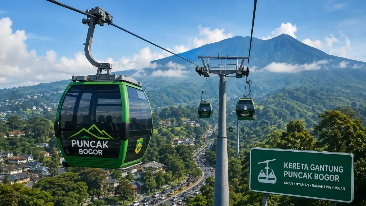 Urai Kemacetan Horor Puncak, Pemkab Bogor Serius Kaji Pembangunan Kereta Gantung