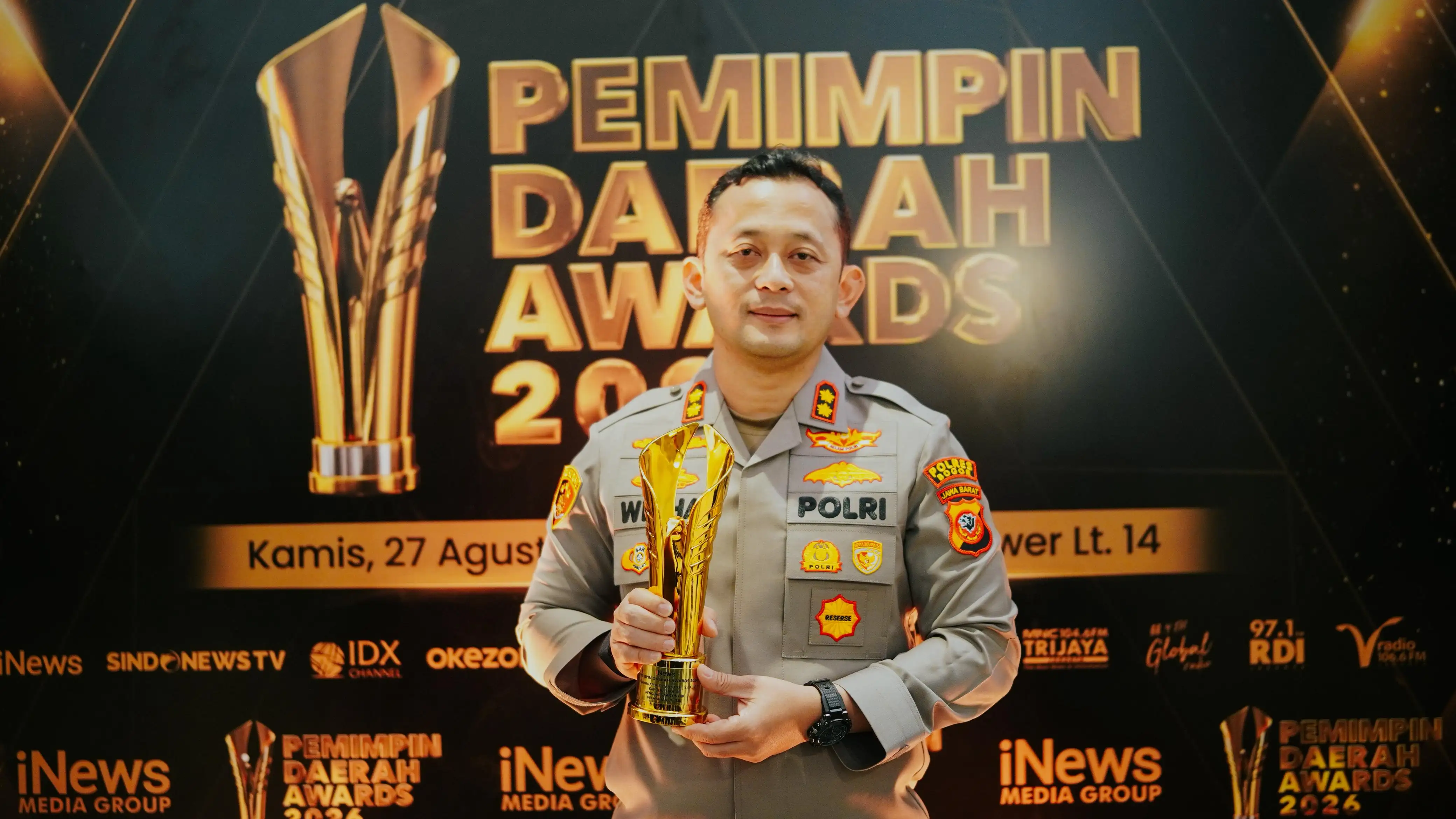 Sukseskan Program Rutilahu, Kapolres Bogor Raih Pemimpin Daerah Awards 2026